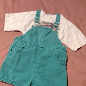 Zara super cute denim overalls short